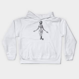 Cyborg Segmented Girl Kids Hoodie